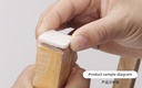 Square Adhesive Felt Pads 12 Pcs/Set (Brown)