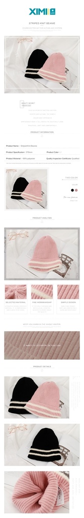 Striped Knit Beanie