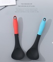 Heat-Resistant Nylon Ladle (Blue/Red)