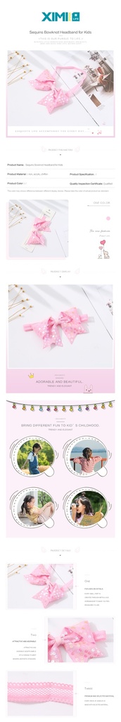 Sequins Bowknot Headband for Kids