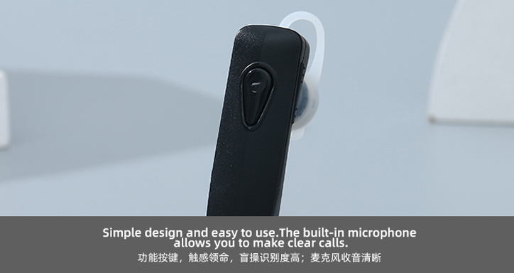 Geometric Wireless Earpiece-B862 (Black)