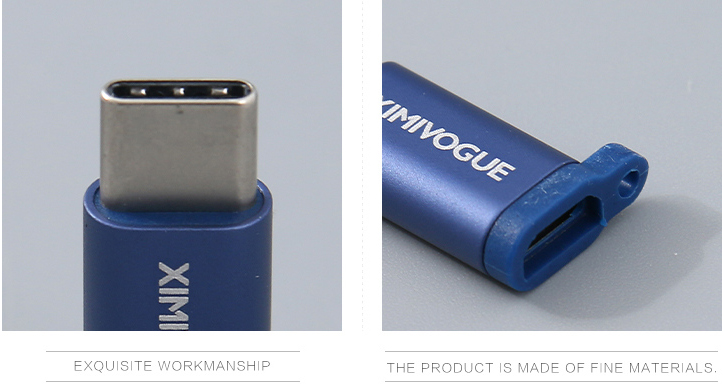 Micro-USB to Type-C  Adapter (Sapphire Blue)