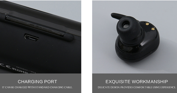 TWS Sport Wireless Earphones-AKZ-W4 (Black)