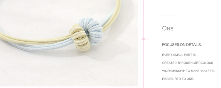 Assorted Colors Double-Stranded Hair Tie For Children (1 Pair)