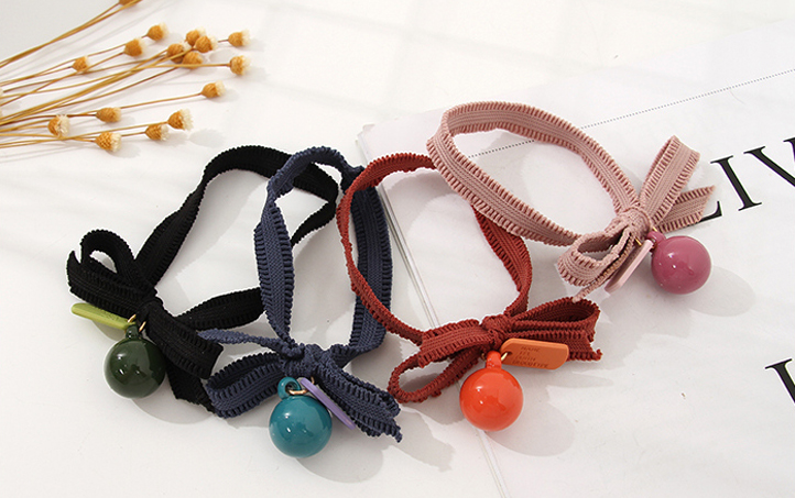 Lovely Bowknot Beads Hair Tie (1 Pair)