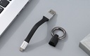Micro-USB Creative Keychain Data Cable (Silver)