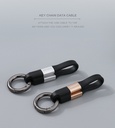 Micro-USB Creative Keychain Data Cable (Silver)