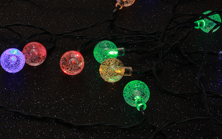 30 LED 6.5M 8 Modes Crystal Ball Solar String Lights Dustproof and Waterproof