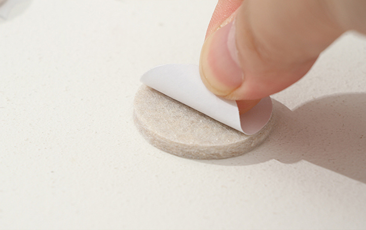 Furniture Leg Round Self-Adhesive Pads (18 Pcs)(Apricot/Black)