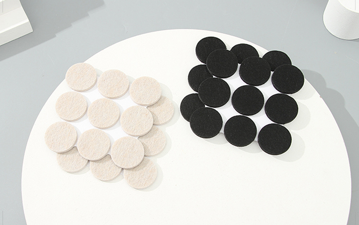 Furniture Leg Round Self-Adhesive Pads (18 Pcs)(Apricot/Black)