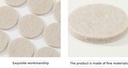 Furniture Leg Round Self-Adhesive Pads (18 Pcs)(Apricot/Black)