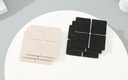 Furniture Leg Square Self-Adhesive Pads (12 Pcs)(Apricot/Black)