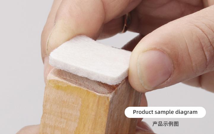 Furniture Leg Square Cut-to-Fit Self-Adhesive Pad (2 Pcs)(Apricot/Black)