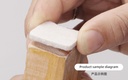 Furniture Leg Square Cut-to-Fit Self-Adhesive Pad (2 Pcs)(Apricot/Black)