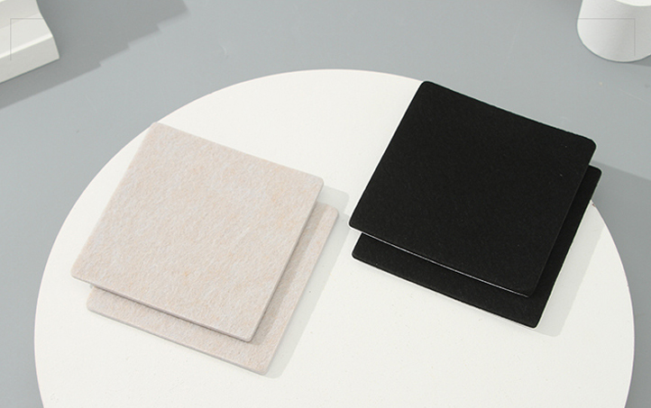 Furniture Leg Square Cut-to-Fit Self-Adhesive Pad (2 Pcs)(Apricot/Black)