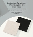 Furniture Leg Square Cut-to-Fit Self-Adhesive Pad (2 Pcs)(Apricot/Black)