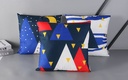 Geometric Triangle Collection Throw Pillow