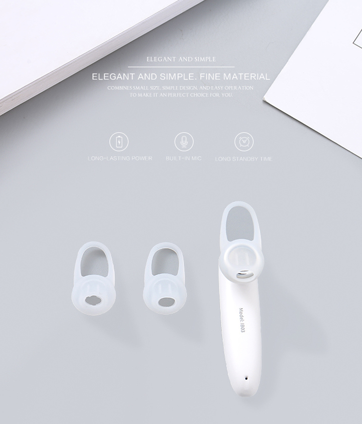 IB01 Business Wireless Headset (White)