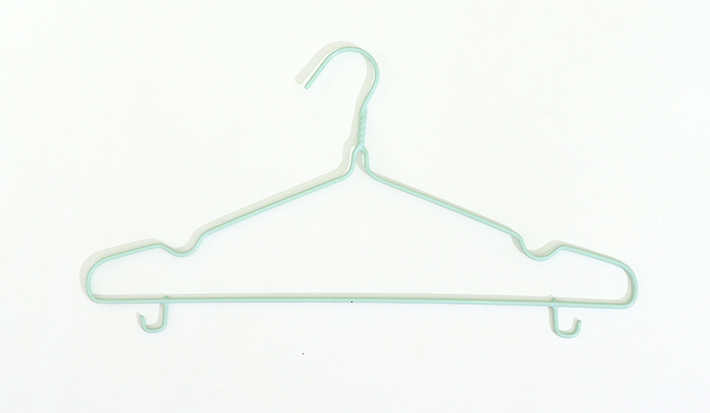 Plastic Coating Clothes Hanger with Hooks and Nonslip Bars(8-Pack)