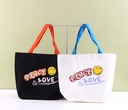 Colorful English Canvas Shopping Bag