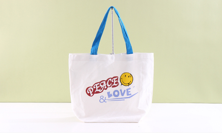 Colorful English Canvas Shopping Bag
