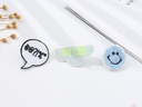Cartoon Cloud and Smiley Face Emoticon Embroidery Badge