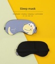 Smiling Dinosaur Embroidery Eye Mask