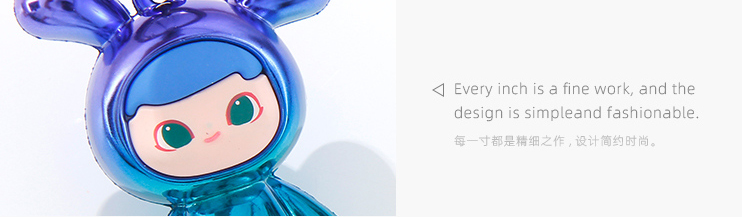Dazzling Bunny Ear Explorer Keychain