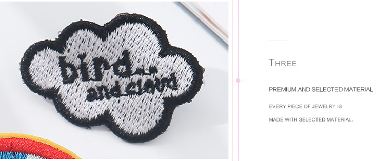 Cartoon Cloud and Sun Embroidery Badge