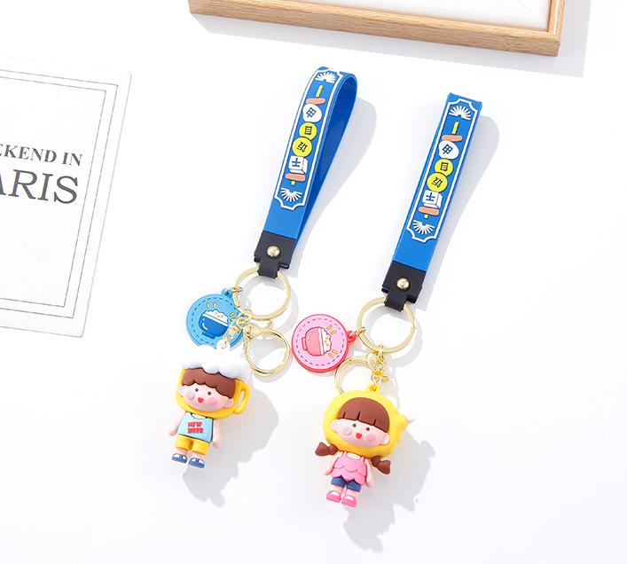 Fried Chicken Beer Couple Keychain