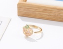 Stylish Zircon Peach Shape Ring