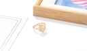 Stylish Zircon Peach Shape Ring