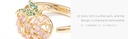 Stylish Zircon Peach Shape Ring