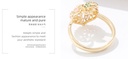 Stylish Zircon Peach Shape Ring