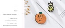 Cartoon Orange and Crown Embroidery Badge