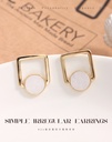 925 Silver Needle Simple Irregular Earrings