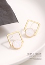 925 Silver Needle Simple Irregular Earrings