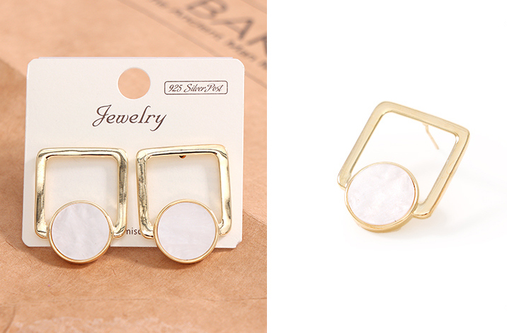 925 Silver Needle Simple Irregular Earrings