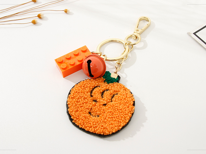 Cartoon Tangerine and Bell Key Chain