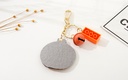 Cartoon Tangerine and Bell Key Chain