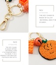 Cartoon Tangerine and Bell Key Chain