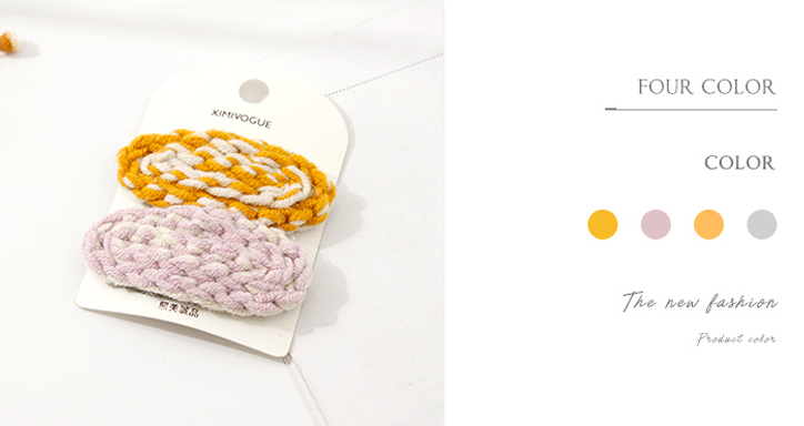 Braided Yarn Hair Clips