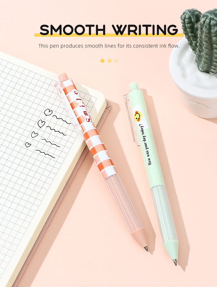 Smiling Face Click Gel Ink Pen(0.5mm)