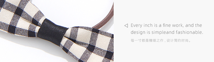 Checks Bow Hair Tie Set
