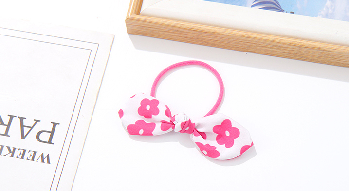 Cute Printing Bow Tie Hair Tie