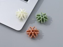 Snow Shaped USB Cables Clips (3 Pcs/Set)