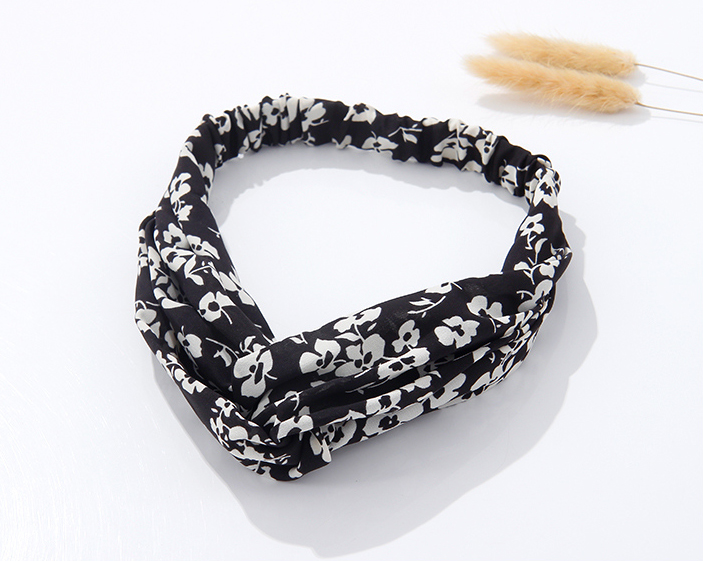 Blue and White Porcelain Pattern Cross Hair Band