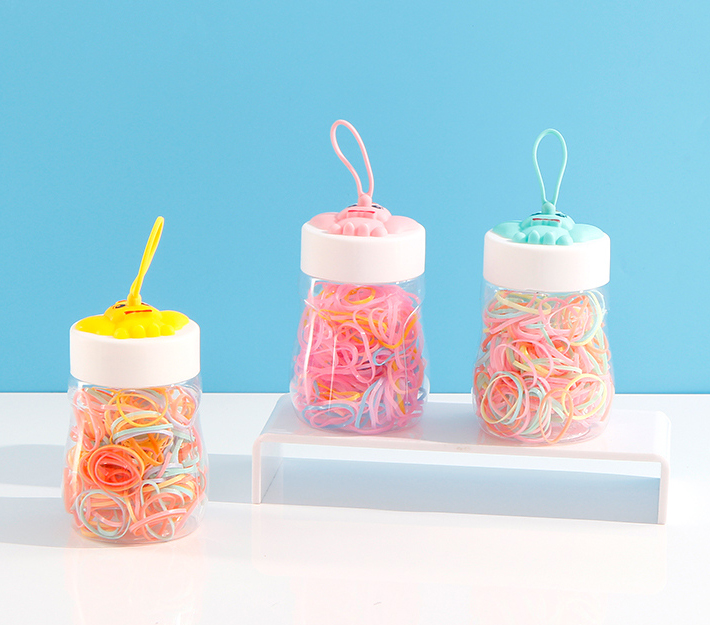 Elephant Shaped Bottle Disposable Hair Tie 100 PCS