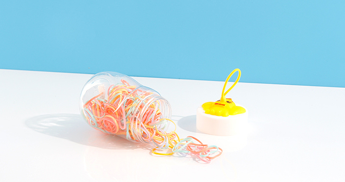 Elephant Shaped Bottle Disposable Hair Tie 100 PCS