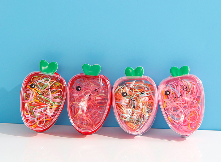 Carrot Shaped Bag Disposable Hair Tie 100 PCS